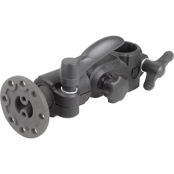 Monitor Bracket With Ball Joint, Thermoplastic, Comp:Aluminum